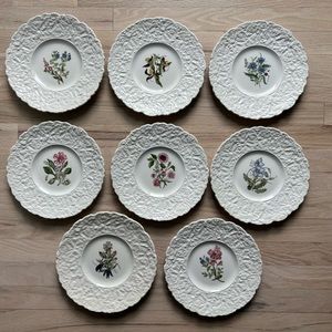 Royal Cauldron Bristol Ironstone “Cardinal Flower” Tiffany Plates